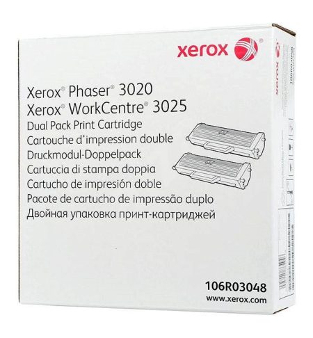 Toner Xerox Phaser 3020 / Wc 3025 (106R03048) Black Dual Pack (3K)