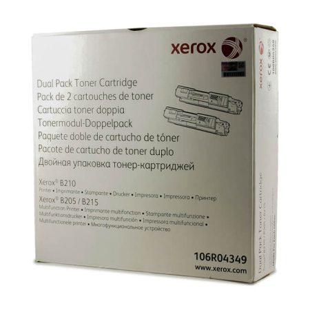 Toner Xerox 106R04349  Negro Dual pack 6,000 páginas