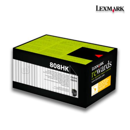 Tóner Lexmark 80C8HK0 (808HK) Negro 4,000pag