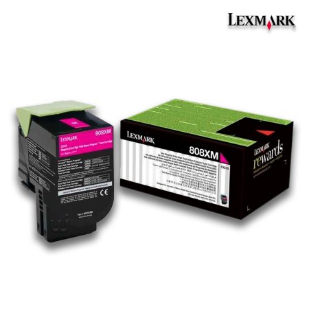 Tóner Lexmark 80C8XM0 (808XM) Magenta 4,000pag