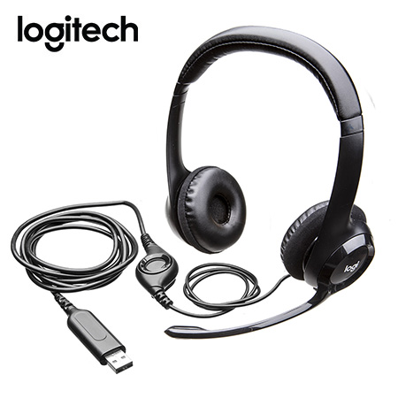 Audífono Logitech  C/Microf.  H390 USB Noise Cancelling (981-000014)