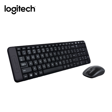 Teclado Logitech + Mouse Mk220 Wireless USB SP Black (920-004430)