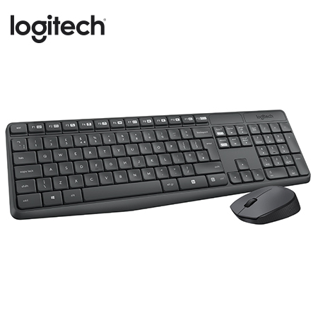 Teclado Logitech + Mouse Mk235 Wireless USB SP Black (920-007901)