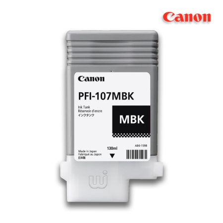 Tinta Canon PFI-107MBK Matte Black 130ML iPF680 iPF685