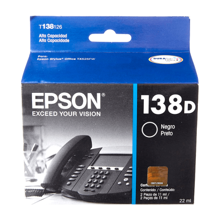 Tinta Epson T138126 (138D) Negro 1,540 Pag