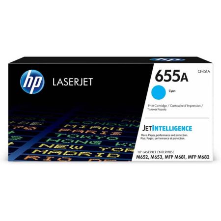 Tóner HP 655A (CF451A) Cyan 10,500 Pag Color LaserJet Enterprise M652dn