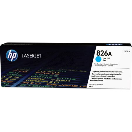 Tóner Hp 826A (CF311A) Cyan 31,500 Pag LaserJet Pro M855dn
