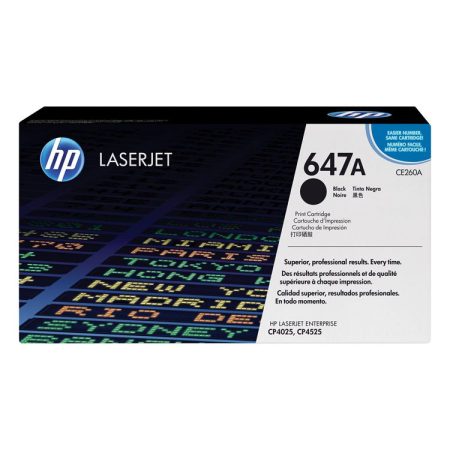 Toner Hp 647A (CE260A) Negro 8,500 Pag LaserJet Color CM4540 MFP