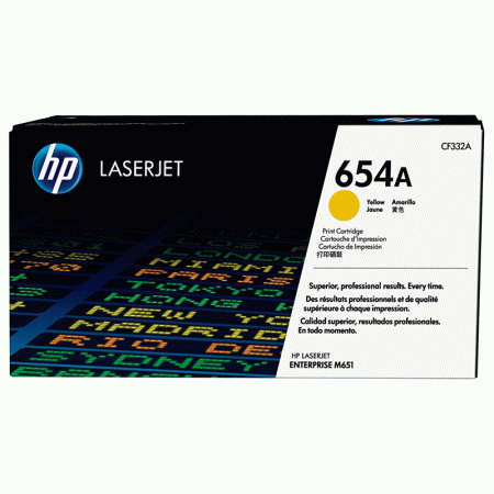 Tóner Hp 654A (CF332A) Yellow 15,000 Pag Color LaserJet Enterprise M651dn