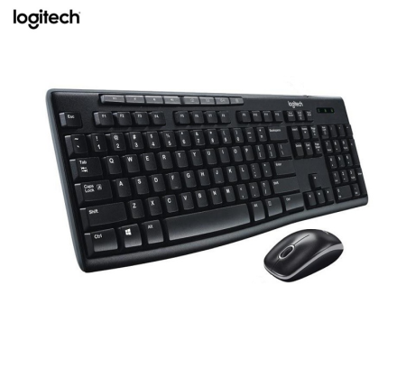 Teclado Logitech + Mouse MK270 Wireless USB Black (920-004432)